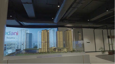 Iot scale model with large led curve display