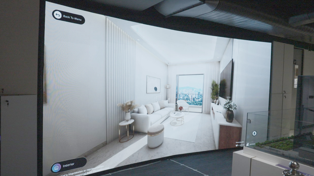Large led Screen showcasing Interior