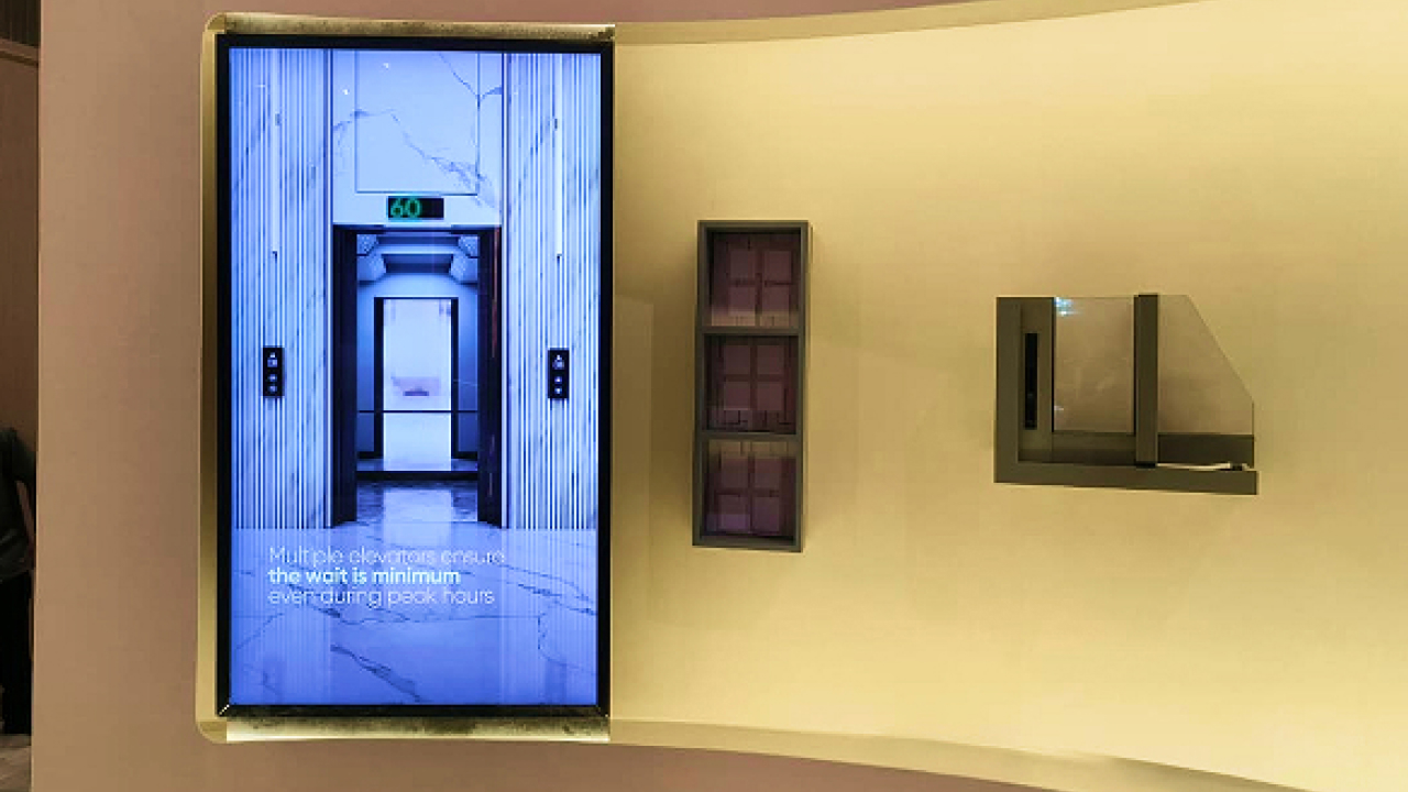 10-foot curved rotoscopic wall