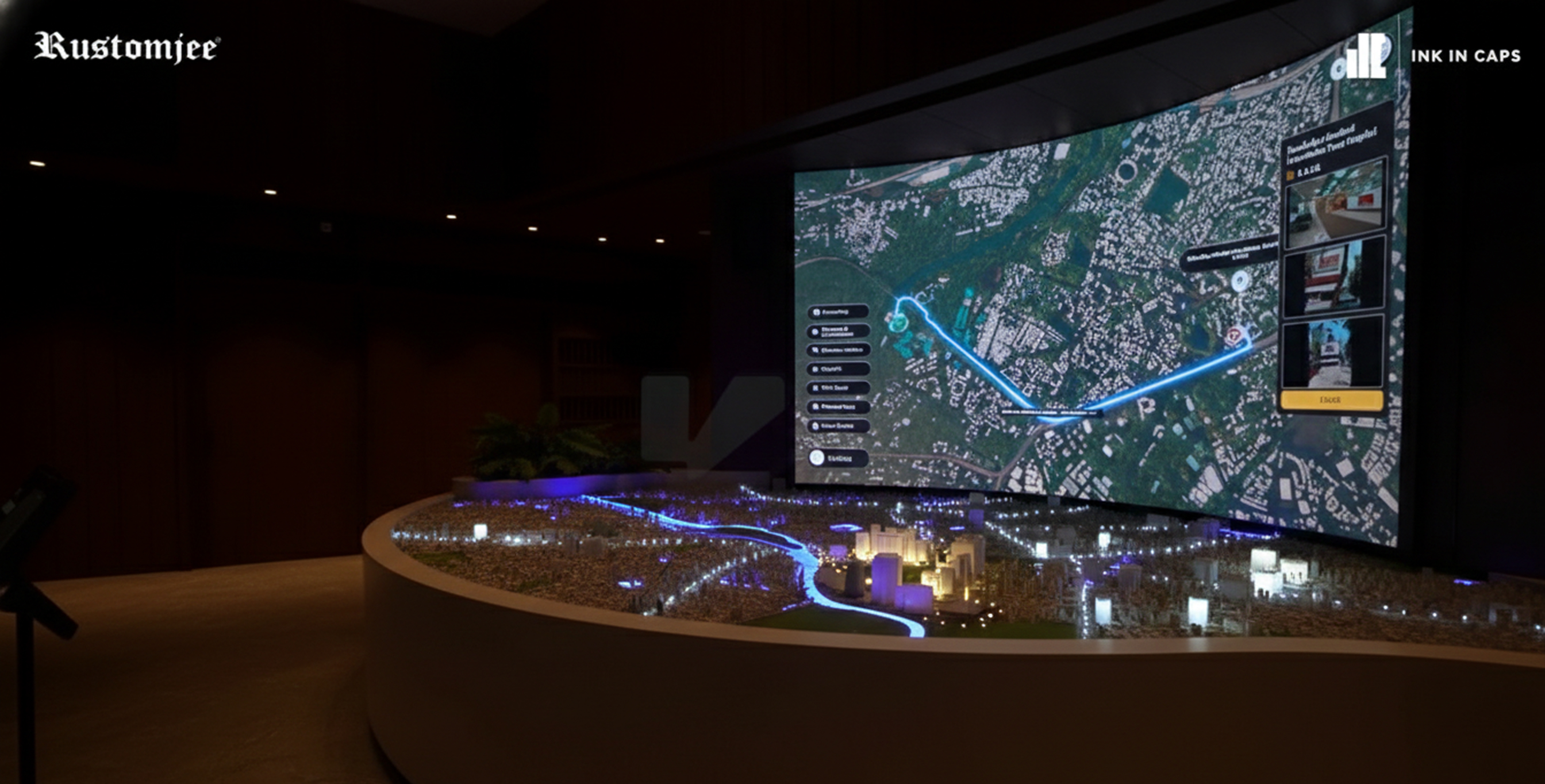 curve led screen with iot scale model