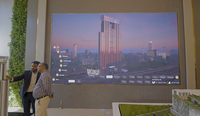 large led displayy with Iot scale model