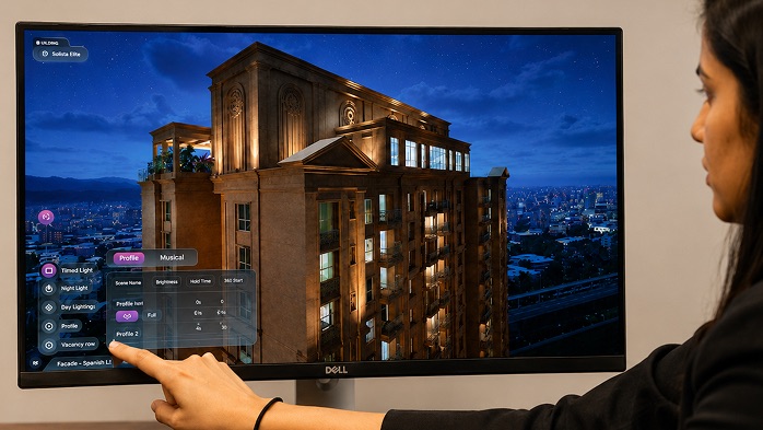 Immersive Touchscreen in salespod.