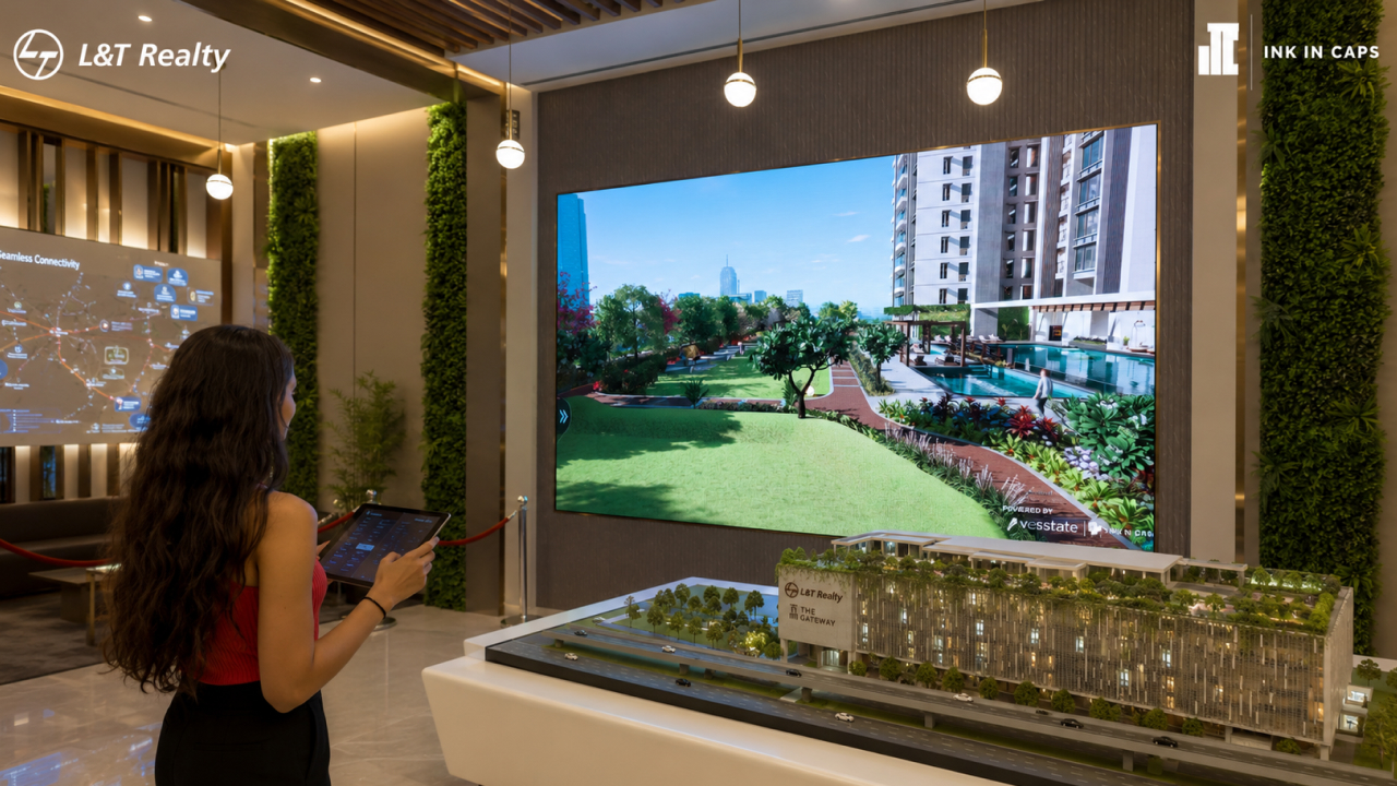 Immersive iot scale model with large led screen sync with ipad