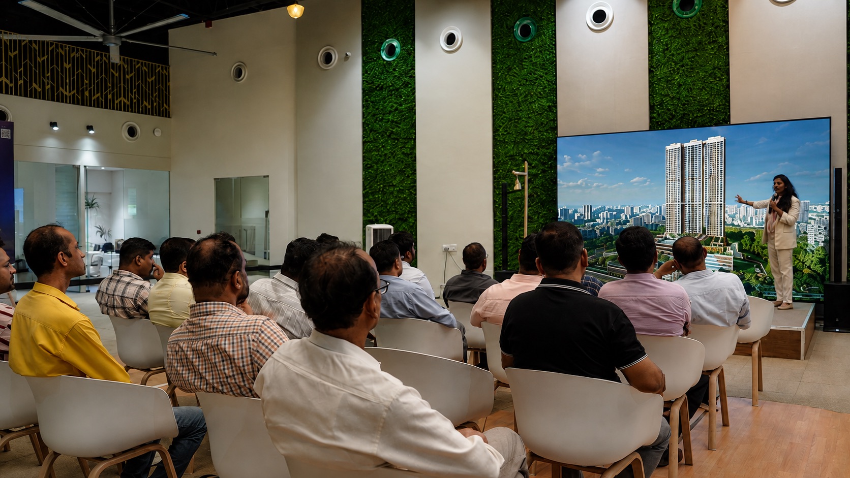 Immersive large led display in runwal