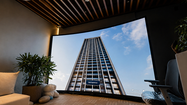 Interactive curve led display