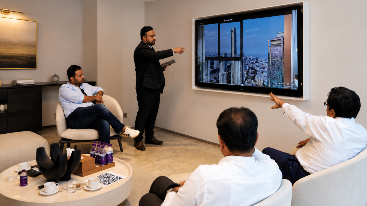 Interactive discussion room with smart led display