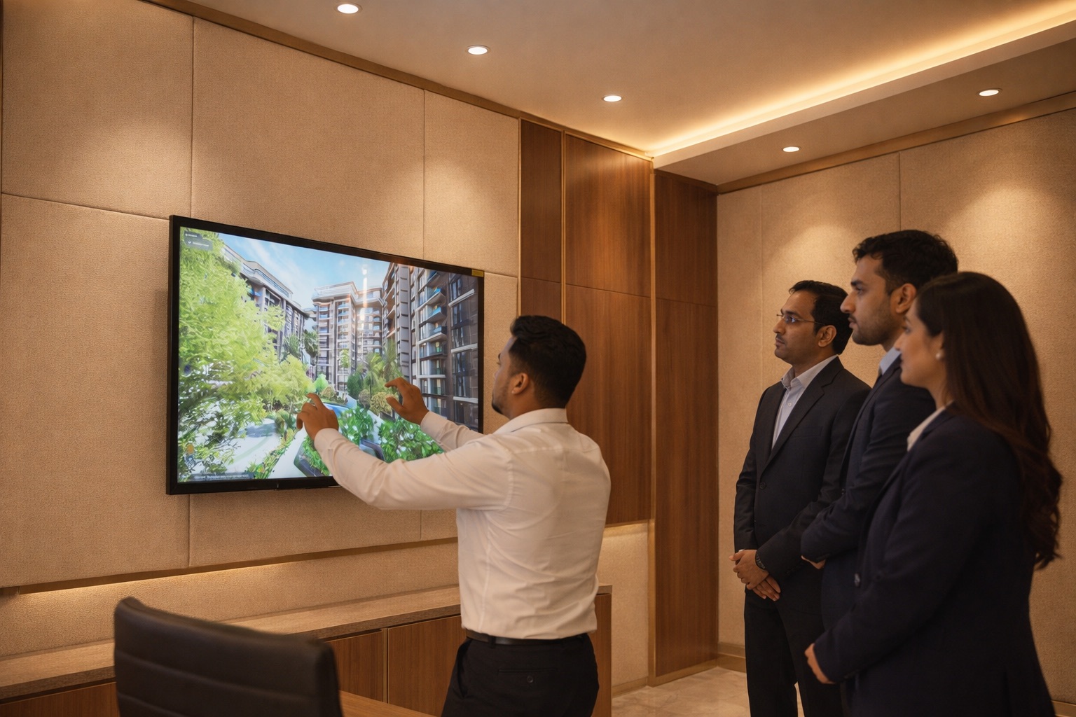 Interactive real estate walkthrough presentation