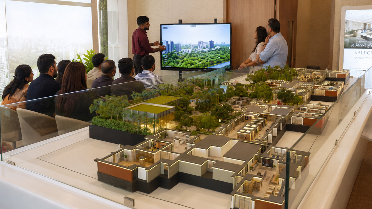 Interactive sales presentation integrated with a detailed architectural project model