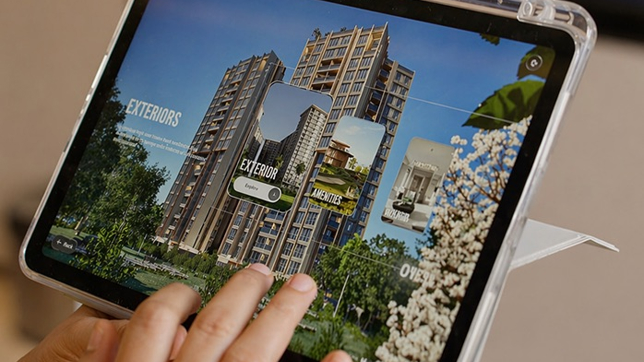 iPad-controlled 3D walkthrough for Rustomjee Crescent sales experience