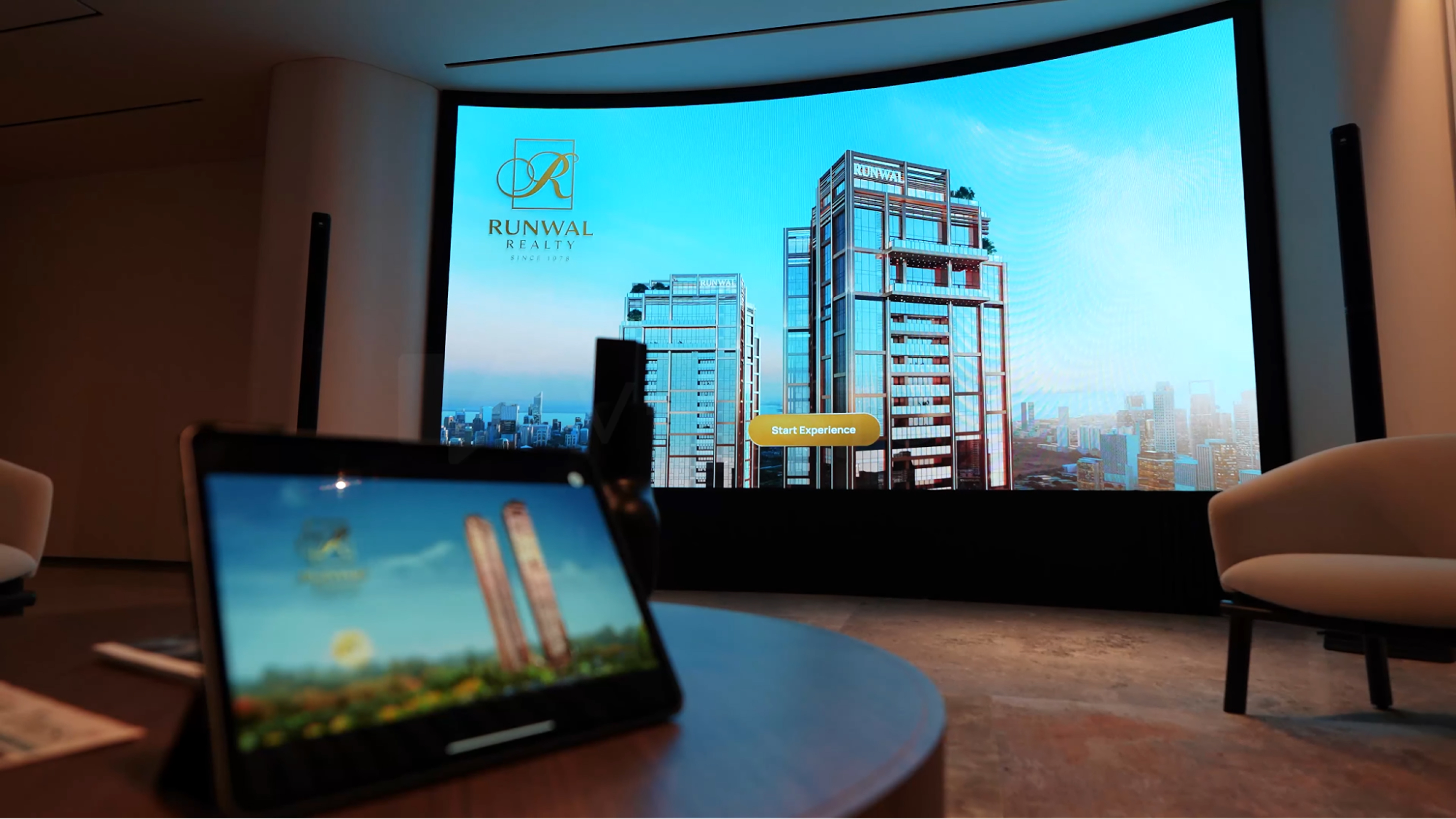 Ipad sync with curved led screen