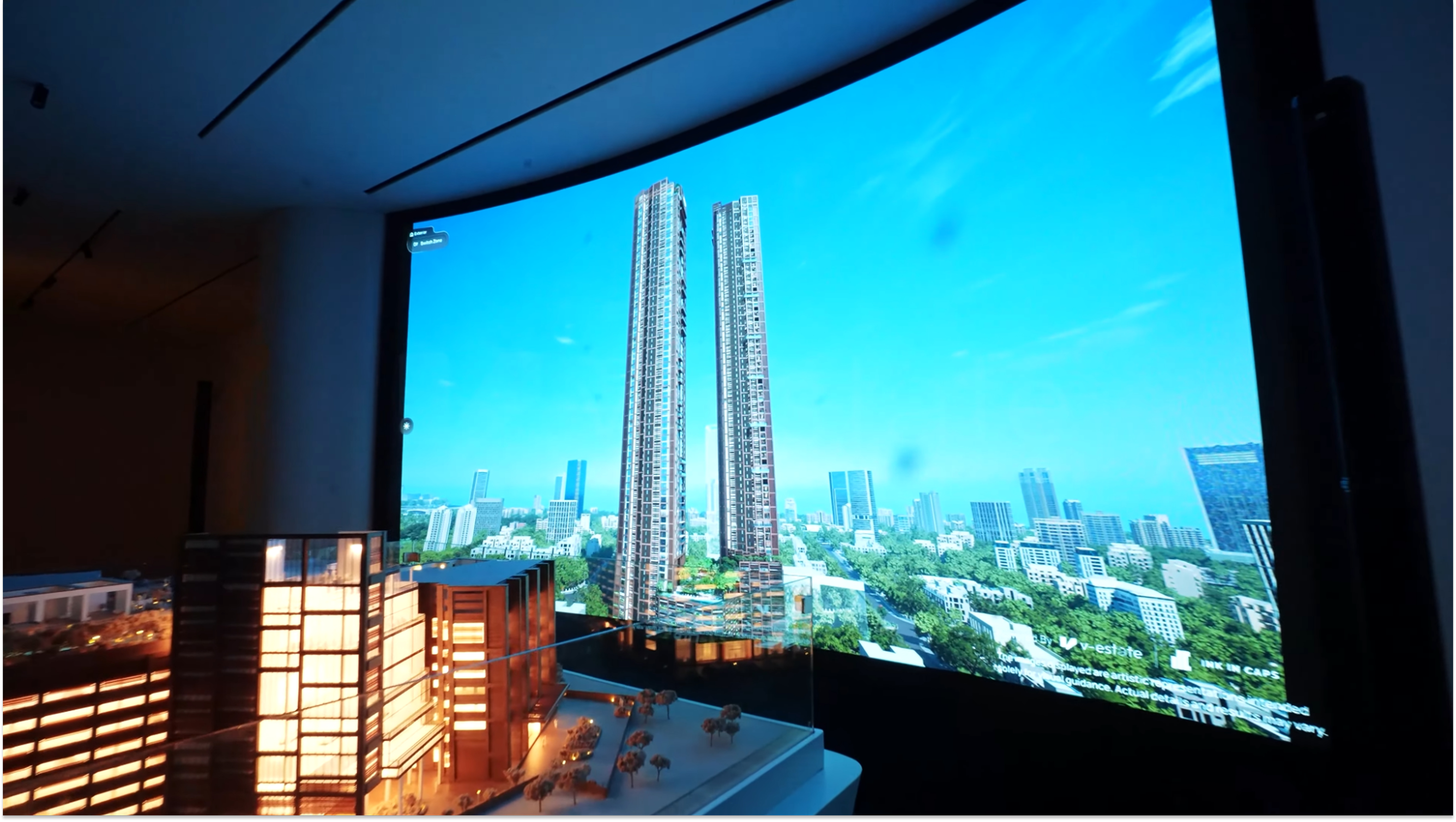 Curve Led Screen with Iot Scale Model