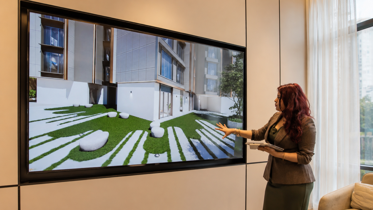 immersive experience of the amenity in large led display