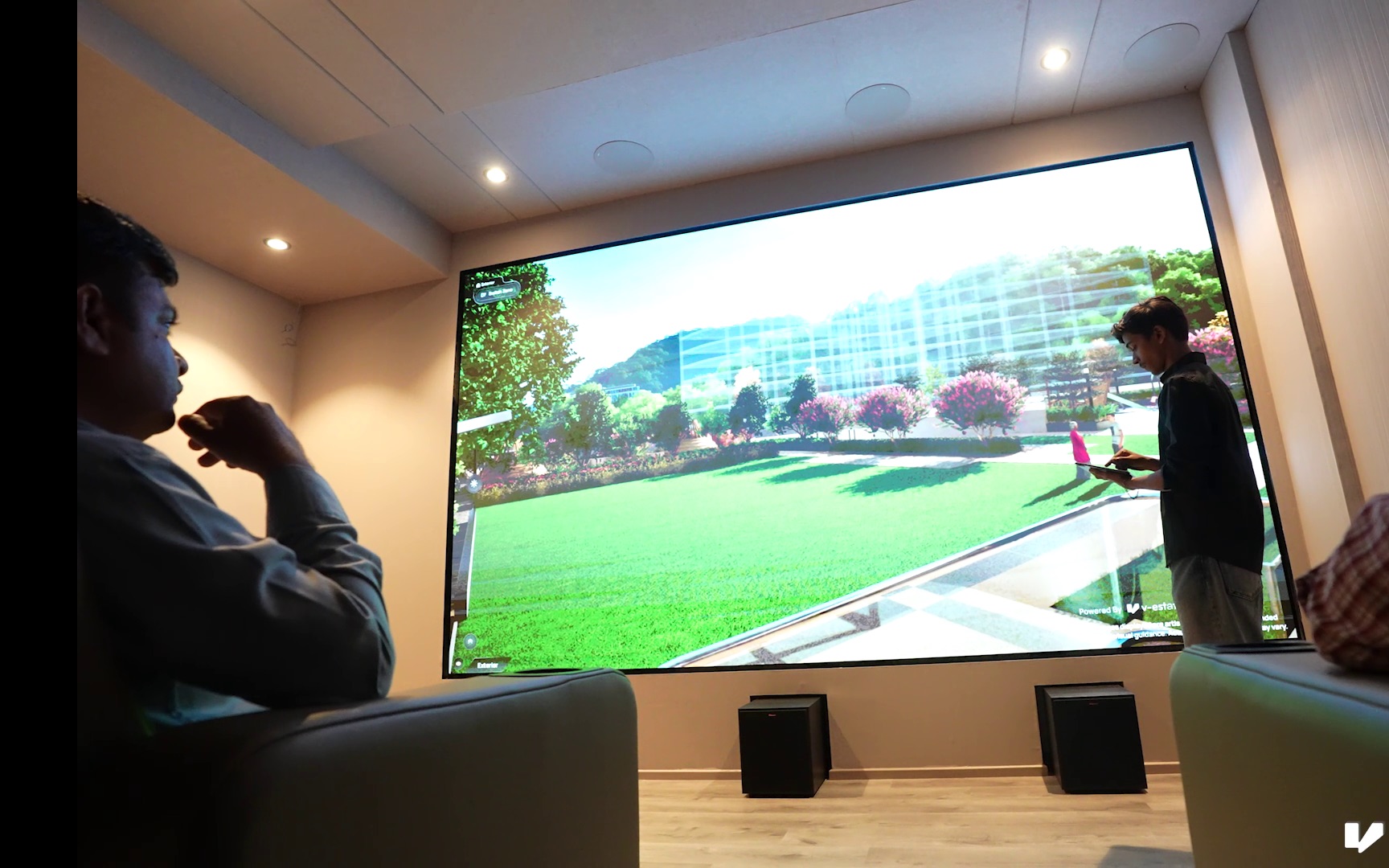 immersive touchable screen display