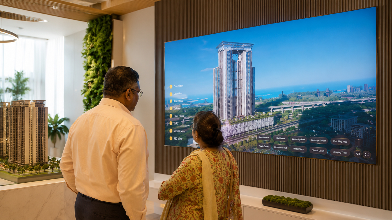 led display with scale model.