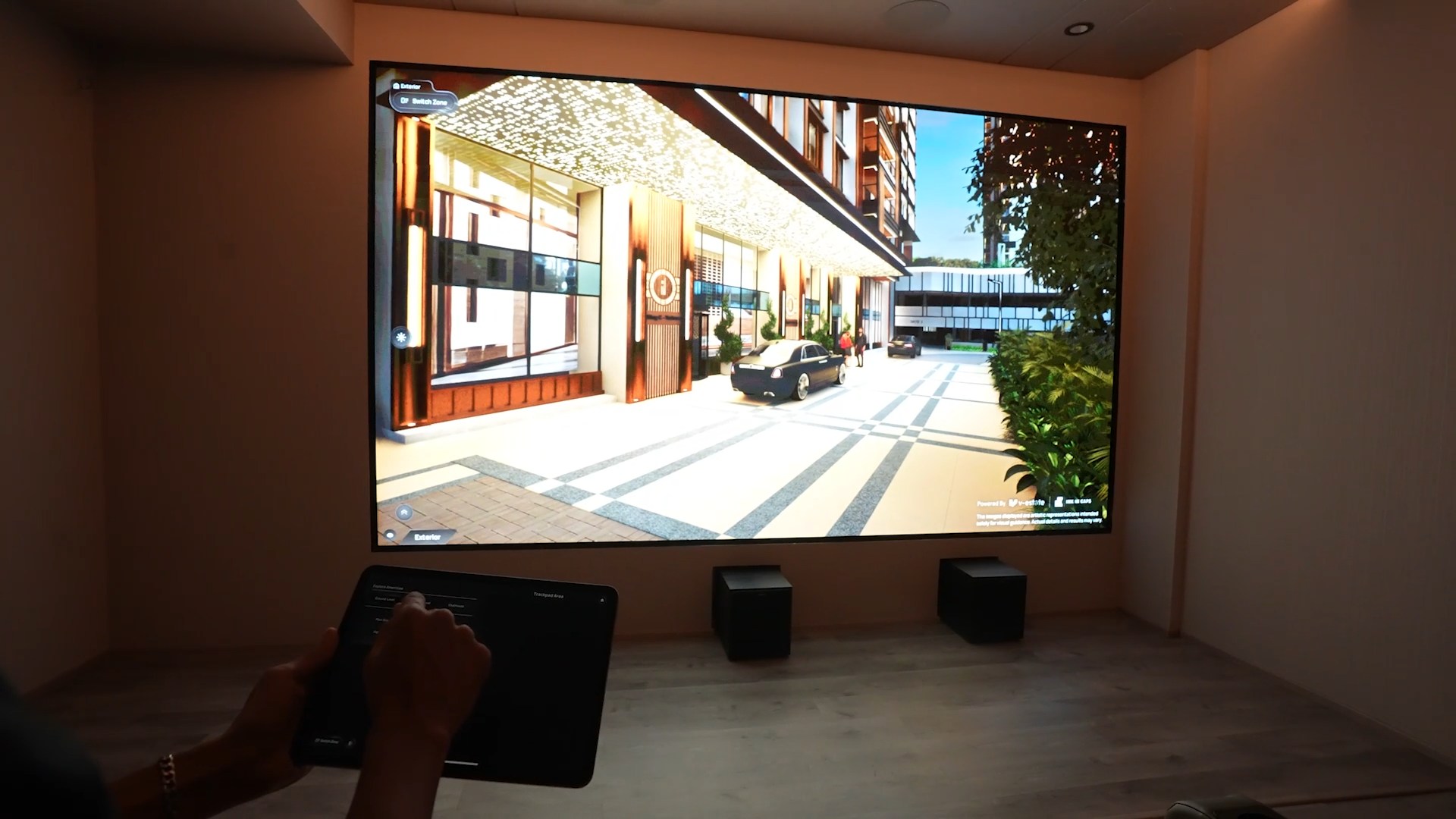 Large AV screen